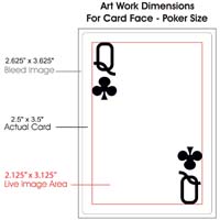poker size card face with jumbo pips